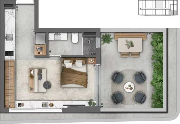 Imagem Trend Downtown Nano - Breve Lançamento - Apartamento à venda no bairro Azenha - Porto Alegre/RS