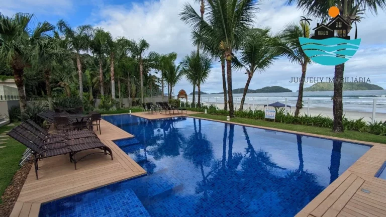 Imagem Aluguel Anual Pé na areia Juquehy, Aluguel temporada, com 3 suítes, Churras. piscina , máx. 08 pessoas | Juquehy Imobiliária