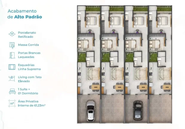 Imagem Geminado com 02 quartos a venda no bairro de Gravatá em Navegantes. Adriano Carpes Imóveis vende
