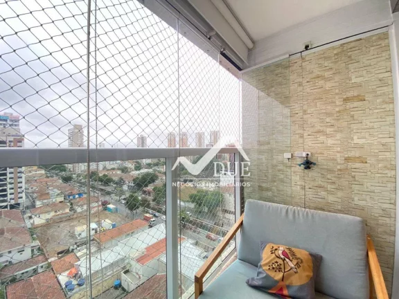 Imagem Apartamento porteira fechada, com 2 dormitórios à venda, 77 m² por R$ 960.000 - Ponta da Praia - Santos/SP