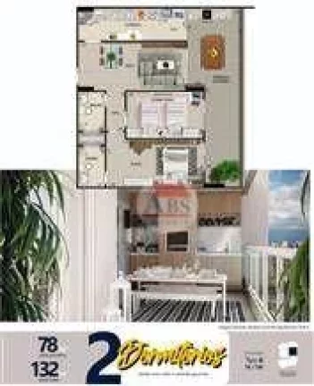 Imagem Apartamento com 2 dormitórios à venda, 68 m² por R$ 350.000,00 - Aviação - Praia Grande/SP