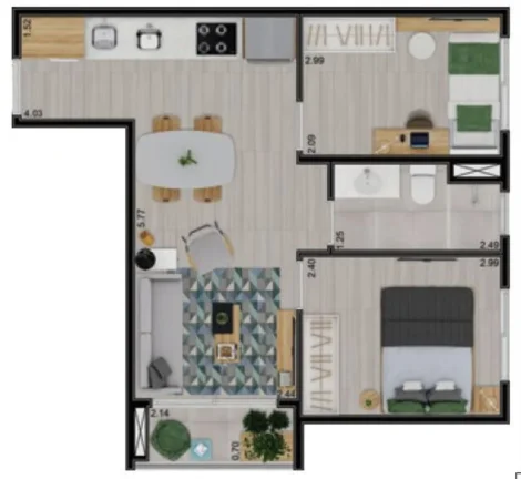 Imagem STUDIO RESIDENCIAL em São Paulo - SP, Brooklin Paulista