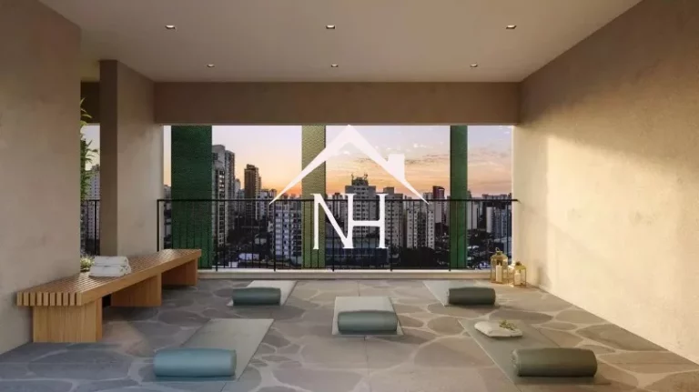 Imagem Studio de 24m com dormitório, terraço gourmet, quadra de squash, espaço gourmet, academia, piscina, sauna, coworking, bicicletário, lavanderia