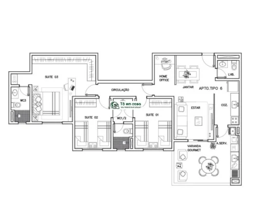 Imagem APARTAMENTO RESIDENCIAL em SÃO JOSÉ DOS CAMPOS - SP, CONDOMÍNIO RESIDENCIAL COLINAS DO PARATEHY