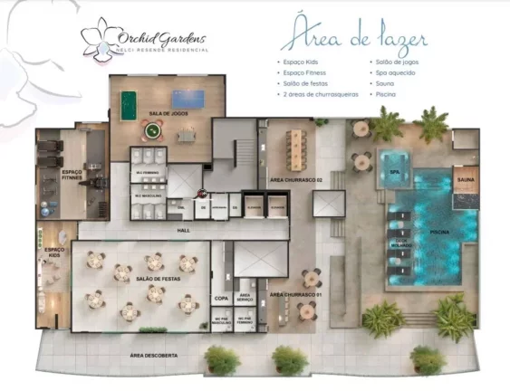 Imagem Apartamento Alto Padrão, 02 quartos, 01 suíte, 01 Vaga de garagem, Enseada Azul - Guarapari/ES