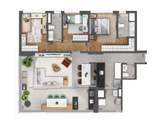 Imagem Hera Perdiezs - More a 550 m do Bourbon Shopping! Ultimas unidades de apartamentos à venda no Hera Perdizes em São Paulo