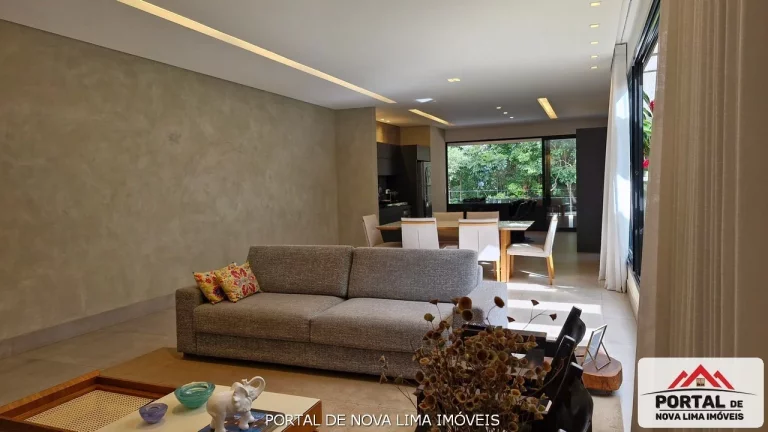 Imagem Casa a venda no condomínio Quintas do Sol em Nova Lima. Casa de 1 pavimento. Casa com 3 suítes, casa de alto luxo. Casa nova a venda no Quintas do Sol