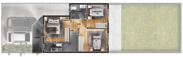Imagem Sobrado com 3 dormitórios à venda, 97 m² por R$ 560.000,00 - Parque Residencial Casa Branca - Suzano/SP