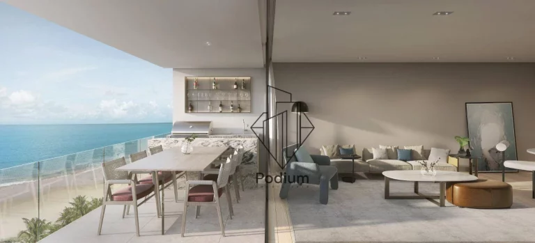 Imagem Apartamentos térreo com área privativa e pé na areia da praia de Ponta de Campina - AP2200