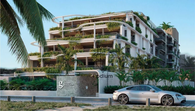 Imagem Apartamento com varanda gourmet em Condomínio Club a beira mar da praia Formosa / Cabedelo - AP1968.