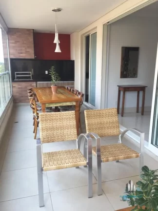 Boulevard Tamboré Apto MOBILIADO de 168 Metros com 3 Suítes e 3 Vagas de Garagem