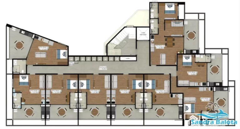 Imagem Lofts e apartamentos a 500 metros da Praia do Perequê Açú