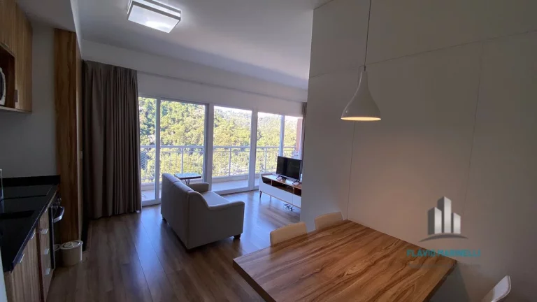 Trix Tamboré Lindo Studio MOBILIADO de 50 metros com 1 Vaga de Garagem