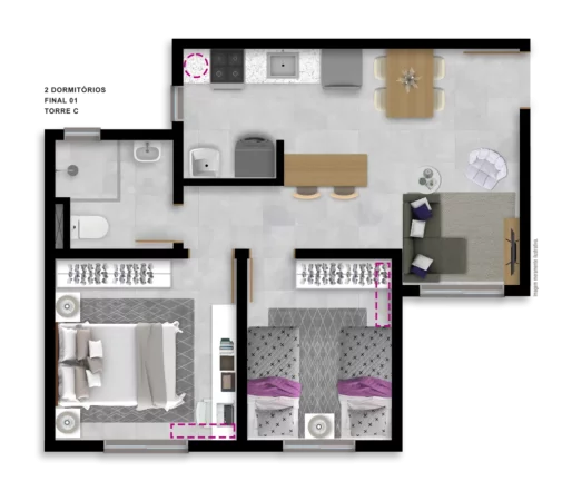 Imagem Villa Pienza - Fase 3 - Apartamento à venda no bairro Hípica - Porto Alegre/RS