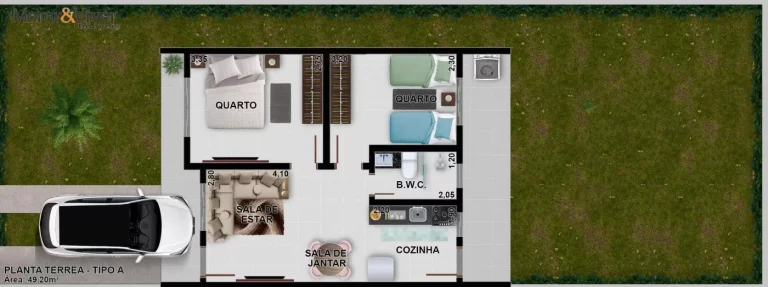 Imagem Casa para Venda em Fazenda Rio Grande, Santa Terezinha, 2 dormitórios, 1 banheiro, 1 vaga