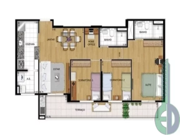 Imagem Apartamento à venda na Vila América, Santo André-SP: 3 quartos, 1 suíte, 2 banheiros e 2 vagas de garagem no Condomínio Club View!