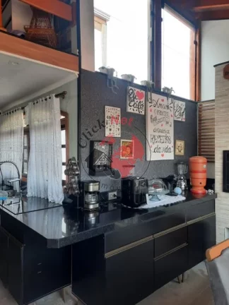 Imagem Cobertura Nova,2 dormitórios ,cozinha gourmet, churrasq, fogão e forno a lenha, quintal,1 vaga ,bairro Vila Scarpelli em Santo André