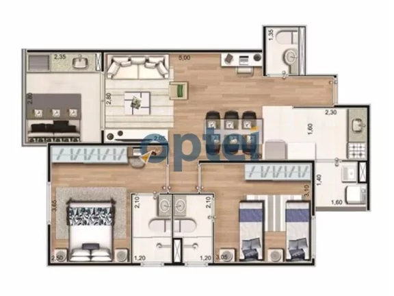Imagem APARTAMENTO À VENDA, 68 M² 2 suítes lazer completo - NOVA PETRÓPOLIS - SÃO BERNARDO DO CAMPO/SP