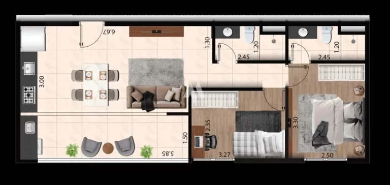 Imagem Obras aceleradas - Apartamento de 2 dormitórios sendo 1 suíte em Santos