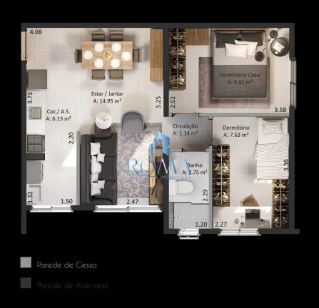 Imagem APARTAMENTOS 2 DORMITÓRIOS EM FASE FINAL DE CONCLUSÃO
