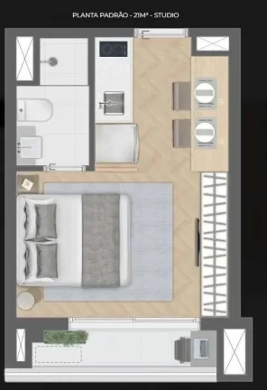 Imagem Studio NIK Paulista - 21,73m² - Rua Augusta - ideal p/ INVESTIDORES!