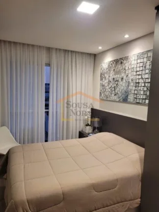 Imagem Apartamento 1 dormitório, com móveis planejados, sala integrada com a cozinha planejada, sacada, r...