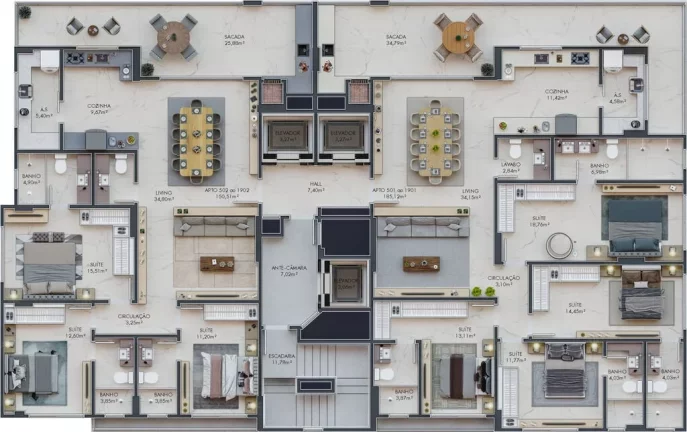 Imagem Apartamento à venda no bairro Meia Praia - Itapema/SC