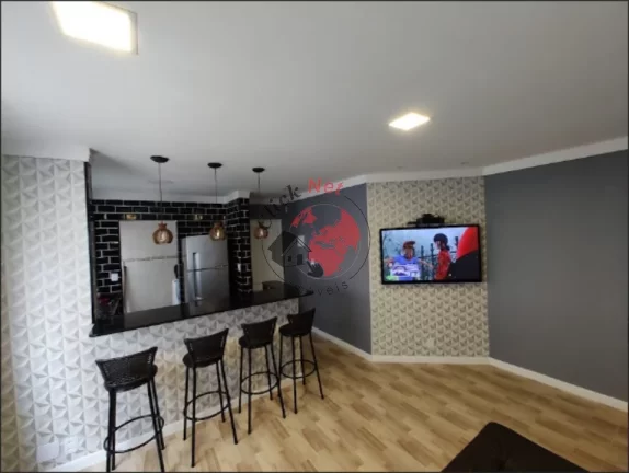 Imagem Apartamento Mobiliado 300m2 da Praia , 2 dorm, 1 vagas, 78 m2, bairro Canto do Forte, Praia grande