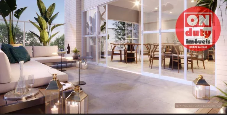 Imagem Castell di Maria Carolina Apartamento com 3 suítes à venda, 124m² a partir R$ 1.911,00- Ponta da Praia - Santos/SP