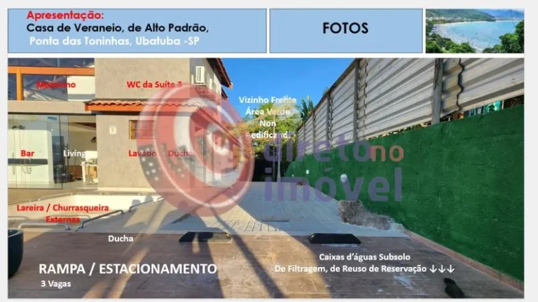 Imagem Casa de alto padrão com 4 suítes 5 vagas Toninhas Ubatuba SP