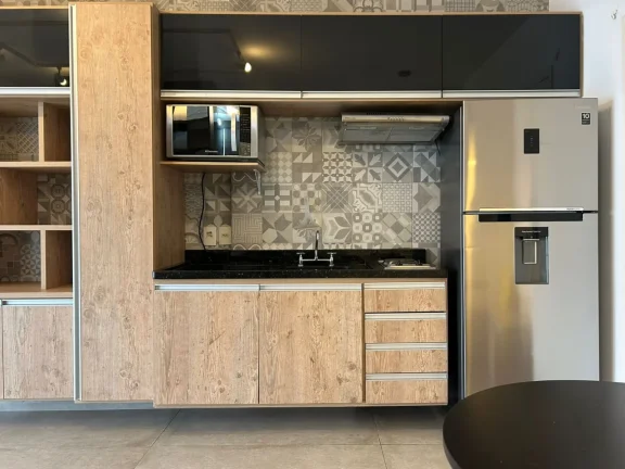 Imagem Studio de Luxo para Locação em Condomínio na Bela Vista, São Paulo-SP: 1 Quarto, 2 Salas, 1 Banheiro, 1 Vaga de Garagem!