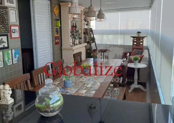 Imagem Lindo apartamento mobiliado com planejados 3 dormitórios sendo 2 suítes localizado no bairro do Campo Grande em Santos (SP) por R$.1.950.000,00