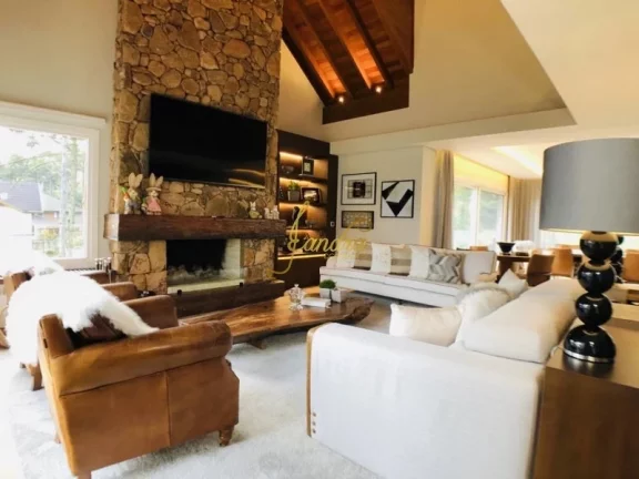 Imagem Lindo sobrado no Aspen Mountain de Gramado com 05 suítes mobiliado e decorado