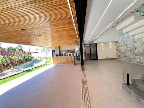 Imagem Jardins Bolonha - Sobrado à venda no Jardins Bolonha - Senador Canedo/GO, com 314m², possui 4 suítes, piscina aquecida, churrasqueira