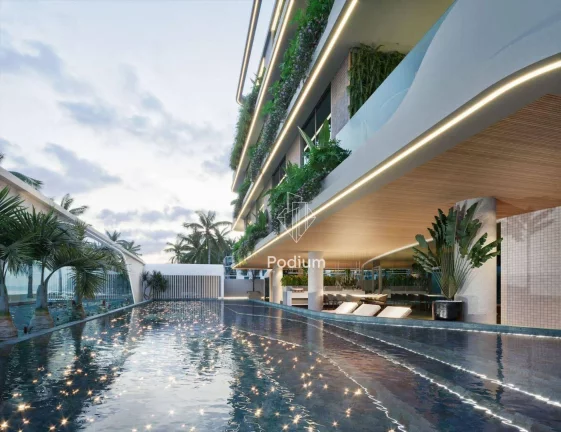 Imagem Apartamento térreo com área privativa na beira mar da praia de Cabo branco. - AP1589