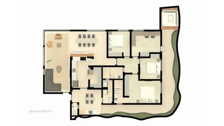 Imagem Apartamento totalmente reformado com grande área privativa.
? Área total de 220m², sendo 153m² i...