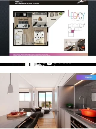 Imagem Apartamento à venda em Pinhais, Centro, com 2 quartos, 57,98m²