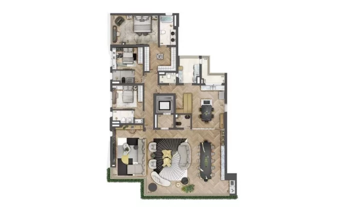Imagem Luxuoso apartamento de 4 quartos na Chácara Klabin, São Paulo-SP 4 suítes, 3 vagas de garagem e 246,00 m² de área CONDOMÍNIO SOLEIL BY BOCA DO LOBO