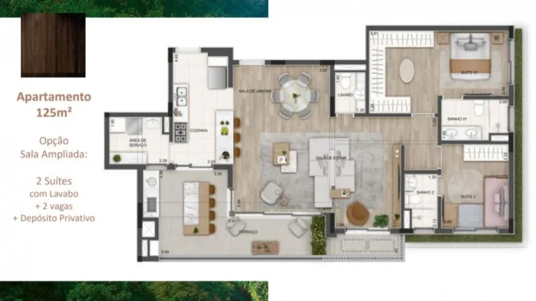 Imagem CASA na PLANTA em Alphaville - 277m²