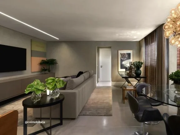 Imagem Apartamento com área total de 91,45m². A planta original era de 3 quartos, convertido em um aparta...