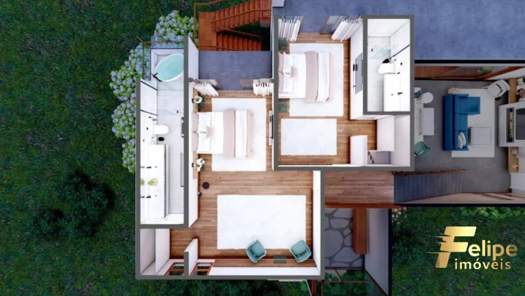 Imagem CASA DE ALTO PADRÃO EM DOMINGOS MARTINS COM 4 SUÍTES!!