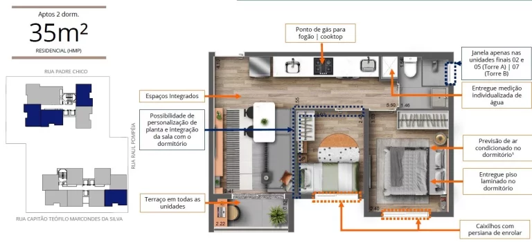 Imagem Villa Pompeia, 35m² podem conter tudo o que você sempre buscou