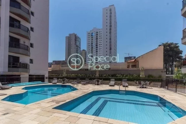 Imagem 123 metros 3 dormitórios 1 suíte lavabo 3 vagas Apartamento está sendo vendido mobiliado, com pla...