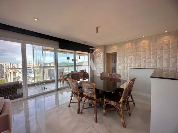 Imagem Apartamento Duplex Alto Padrão vista mar à Venda na quadra da praia no Embaré - Santos/SP