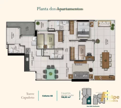 Imagem Jardins de Verona - o lugar dos seus sonhos! Com 3 quartos sendo 1 suíte - Itapoã / Vila Velha - ES