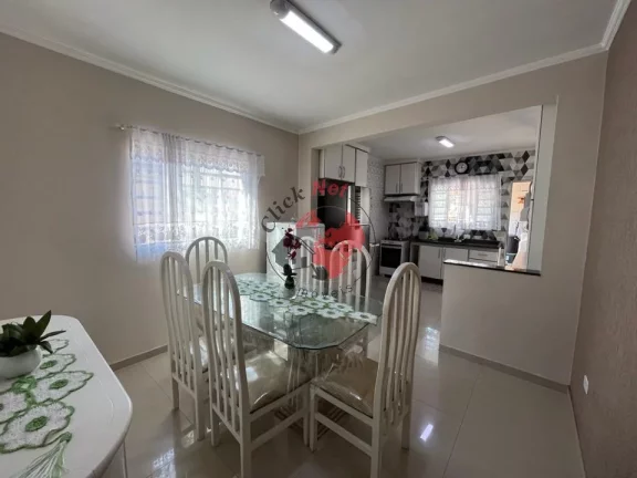 Imagem Casa assobradada , 2 casas , 1°com 3 dorms, 1 suíte, 2 vagas, 2° com 1 dorm e quintal ,bairro Jardim Las Vegas, Santo André