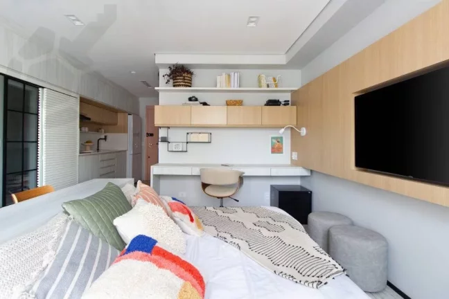 Imagem TOTALMENTE MOBILIADO E DECORADO * 1 DORM. * 1 VAGA