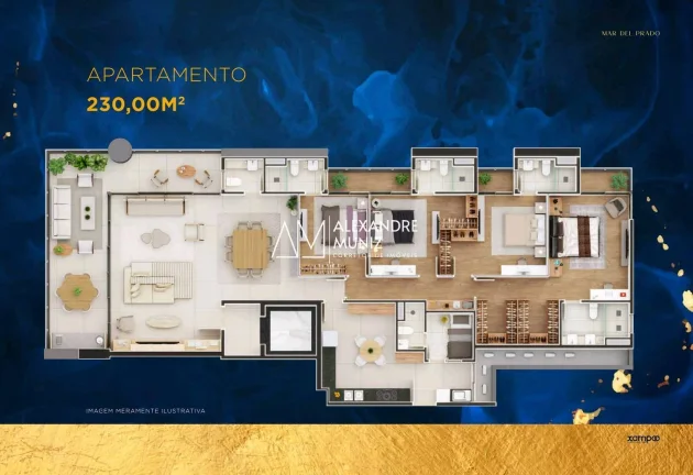 Imagem Mar Del Prado, apartamentos de luxo na Beira Mar de Fortaleza-CE. 4 suítes.