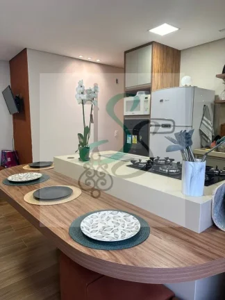Imagem Venda de apartamento na Vila Palácios, Campinas. 1 dormitório com closet, ar condicionado, sala com varanda, cozinha com armários, lavanderia, banhei
