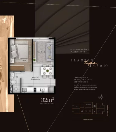 Imagem Apartamento de 1 quarto Alto Padrão no Centro de Curitiba